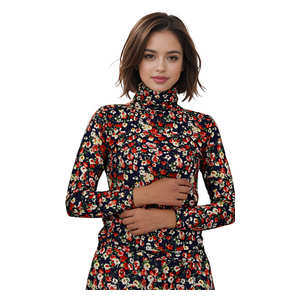 ENKI Women's elegant set with a high neck and wide pants - M