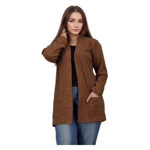  ENKI Women's long jacket - XL - Brown 