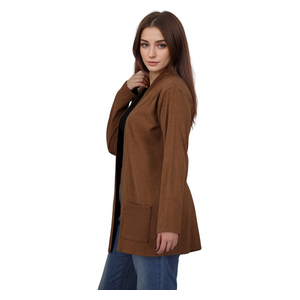  جاكيت نسائي طويل من انكي - XL - بني 