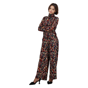 ENKI Women's elegant set with a high neck and wide pants - L