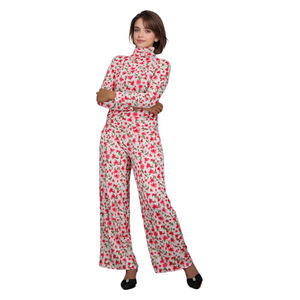  ENKI Women's stylish set with a high-neck and wide-leg pants - L 