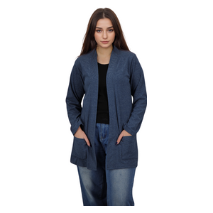 ENKI Women's long jacket made of soft fabric - M - Blue