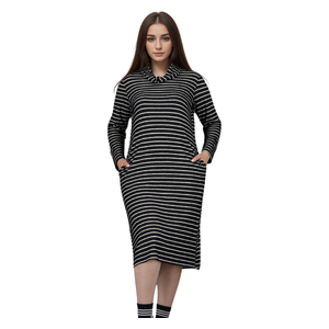  فستان بقماش شتائي سميك انكي - M 