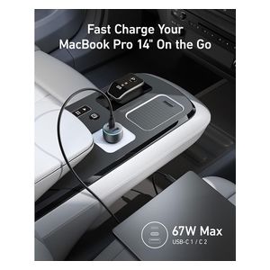 Anker A2731HA1 - Car Charger - 67W - 3 Port - Black