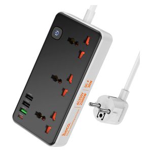 Hoco AC8A Multifunction Power Strip - 1.5m - Black
