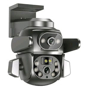 XO CR04 Outdoor Camera - Dual Lens - LED Lighting - Infrared - 350° Rotation - Black