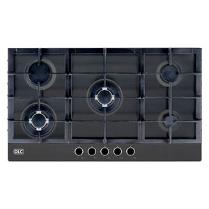  DLC T-GHS915-FCIS2TB - 5 Burners - Built-In Gas Cooker - Glass Black 