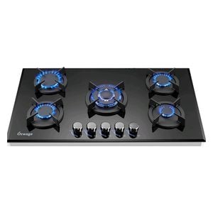  Orange O-ID90G5073BL - Built-In Cooker - 5 Burners - Black 