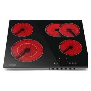  طباخ داخلي كهربائي اورنج - 4 مشاعل - ID60B4T1 - أسود 