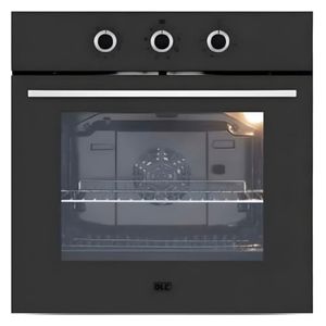  فرن كهربائي مدمج دي سي ال - باب زجاجي مزدوج لعزل أفضل - سعة 60 لترًا - أسود 