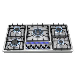  Orange ID90S5039BL - Built-In Gas Cooker - 5 Burners - Stainless Steel 