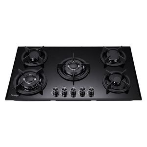  Orange 6090G2XT-CAR - 5Burners - Built-In Gas Cooker - Black 