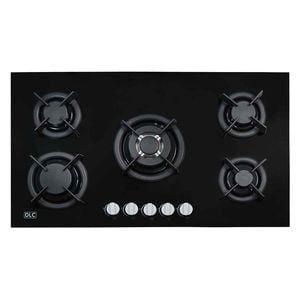  DLC GHG-915-ACBS - 5 Burners - Built-In Gas Cooker - Glass Black 