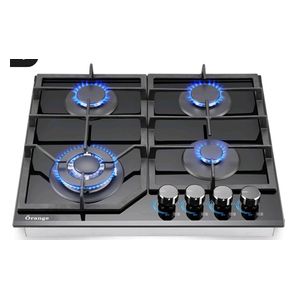  Orange ID60G4009BL - Built-In Gas Cooker - 4 Burners - Black 