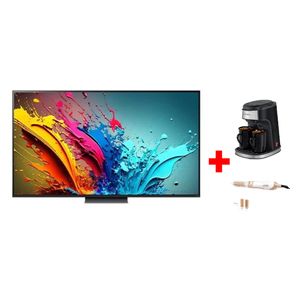  شاشة ال جي 65-انج فئة 65QNED86T6A - سمارت - هيرتز 4K - QNED - UHD - 120 + ماكنة صنع القهوة نوال - COF-3845 - اسود + فرشاة شعر نوال - HST-691 - ابيض 
