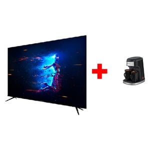  شاشة نوال 70-انج فئة UHD-7542 - سمارت - هيرتز 4K UHD - 50 + ماكنة صنع القهوة جوسونيك - GCM-858 - اسود 