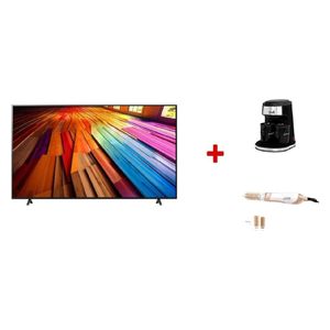  LG 65-Inch 65UT80006 - Smart - 4K - UHD - 60Hz - 2024 Model + Newal COF-3845 - Coffee Maker - Black + Newal HST-691 - Hair Brush - White 