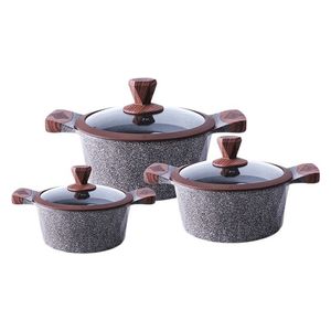 طقم ادوات طهي زيو - ZCS-8170 - 3 قطع - بني
