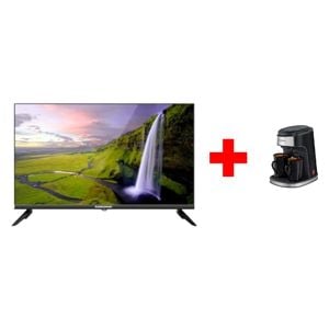  شاشة جوسونيك 32-انج فئة GRMS-5132 - HD - 50Hz - LED + ماكنة صنع القهوة جوسونيك - GCM-858 - اسود 