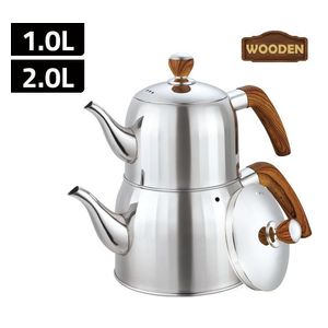  Zio ZTS-1834 Teapot Set - Steel 1.0L/2.0L 