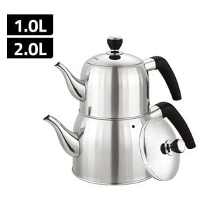  زيو طقم ابريق الشاي - ZTS-1824 - ستانلس ستيل 