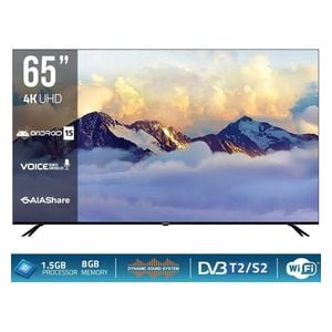  شاشة نوال - 65 انج - 4K UHD - واي فاي - اندرويد 15 - اسود 