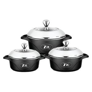 طقم ادوات طهي زيو - Z-8000-22 - 3 قطع - أسود