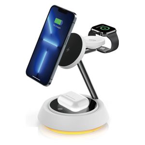  WiWU W002 - 3-in-1 - Wireless Charger - 15W - White 