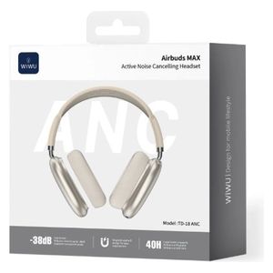  WiWU Airbuds Max TD-18ANC - Over Ear Headset - 40h Battery - Bluetooth 6.0 - Gold 