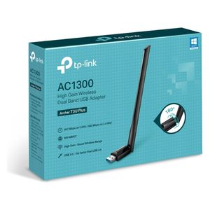  محول يو اس بي وايرليس تيبي لينك - Archer T3U Plus AC1300 - اسود 