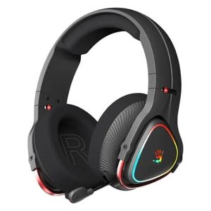  Bloody Wireless Gaming Over-Ear Headphones - Dual 2.4GHz Bluetooth 5.3 - Noise-Canceling Microphone - RGB - Up to 65 Hours Battery Life - Black 