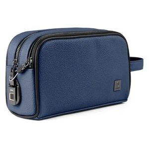  حقيبة WiWU ذكية بقفل بصمة - تصميم جلد فاخر مقاوم للماء - بطارية قابلة للشحن - ازرق 