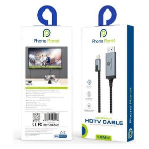  Phone Planet HDTV Display Cable - For iPhone & iPad - Space Gray 