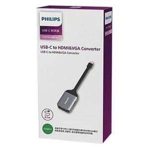 Philips SWR1607AM/93 USB-C to HDMI & VGA Adapter - 4K - Black 