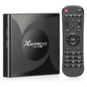  QIC X88 PRO 13 Smart Android TV Box - Black 