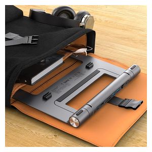  ACEFAST E5 PLUS WITH - Laptop Holder WITH Hub- Silver 