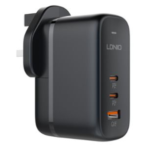 LDNIO Q366E65W - Wall Charger - 3 Ports - 65W - Black