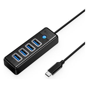  ORICO PW4U-C3 - USB-C Hub - 4Port - Black 