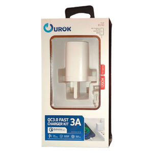  Ourok EU10 - Wall Charger - 3A - 1 Ports - White 