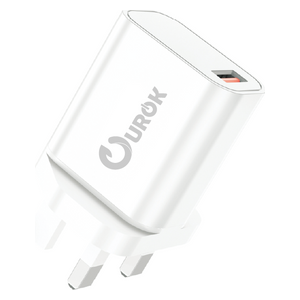  Ourok EU10 - Wall Charger - 3A - 1 Ports - White 