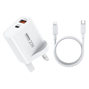  Remax Wall Charger - USB-C to Lightning - 20W  - White 