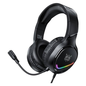Onigma X31 Over-Ear Gaming Headset - 50mm Driver Unit - RGB Lighting - Noise-Canceling Microphone - USB/3.5mm Connectivity - Black