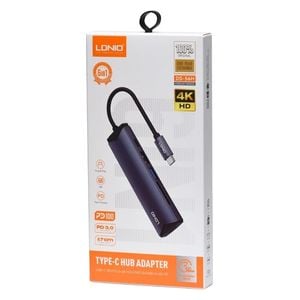 لدنيو DS-56H PD100W محطة توصل USB-C 5 في 1 - اللون رمادي 