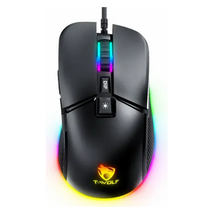 ماوس سلكي تي- ولف G590 - ار جي بي - 7 أزرار - 7200 نقطة في البوصة - أسود