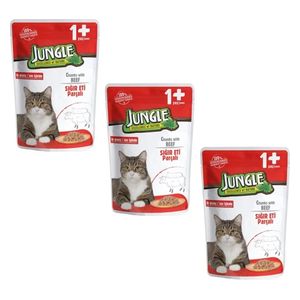  Jungle Beef Cat Food - 24 Pieces 