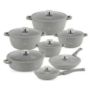  Life smile LIFEP7S-24 - Cookware Set - 24 piece - Gray 