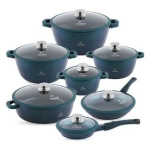  Life smile LIFEP7S24 - Cookware Set - 24 piece - Green 