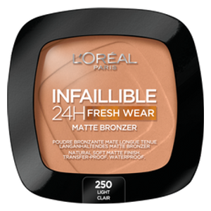  L'Oreal Paris 24H Soft Matte Bronzer, 250 - Light 