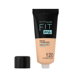  Maybelline Fit Me Matte & Poreless Foundation, 120 - Classic Ivory 