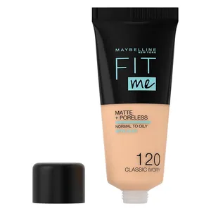  Maybelline Fit Me Matte & Poreless Foundation, 120 - Classic Ivory 